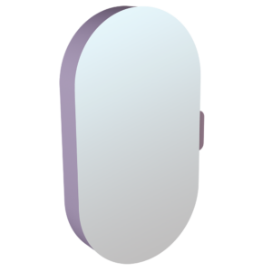 Specchio contenitore ovale